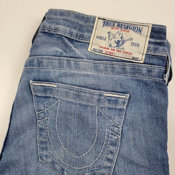 True Religion Disco Julie Light Wash Jeans Size 26 26x32 - Picture 1 of 11